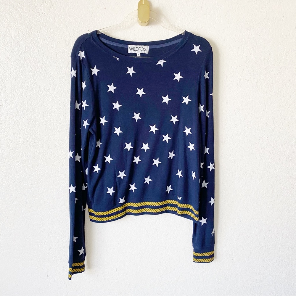 Wildfox Starry Sailor blue Sweater size small
